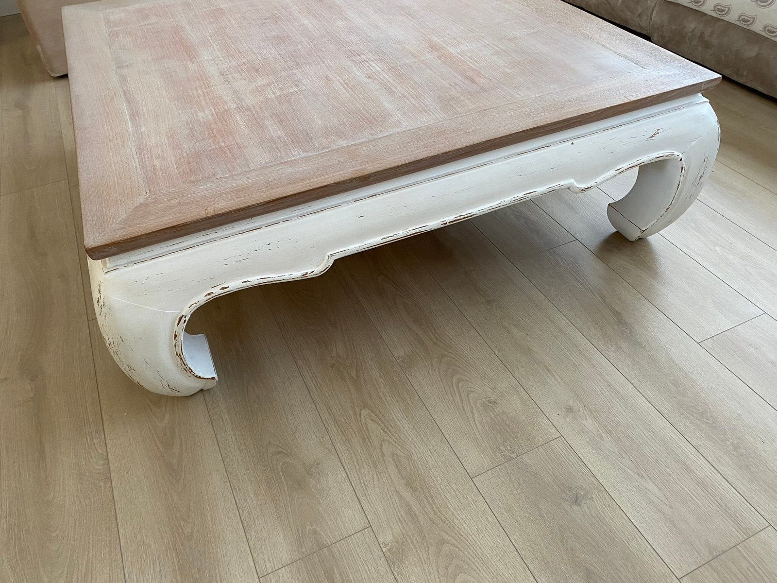 Grande table de salon champêtre, Enlèvement, Comme neuf