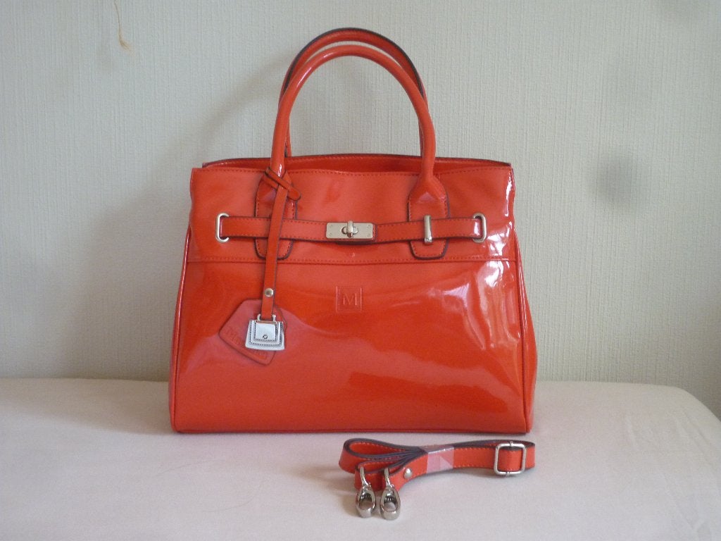 Lak Lederen Handtas Mazarin, Enlèvement ou Envoi, Neuf, Orange, Sac à main