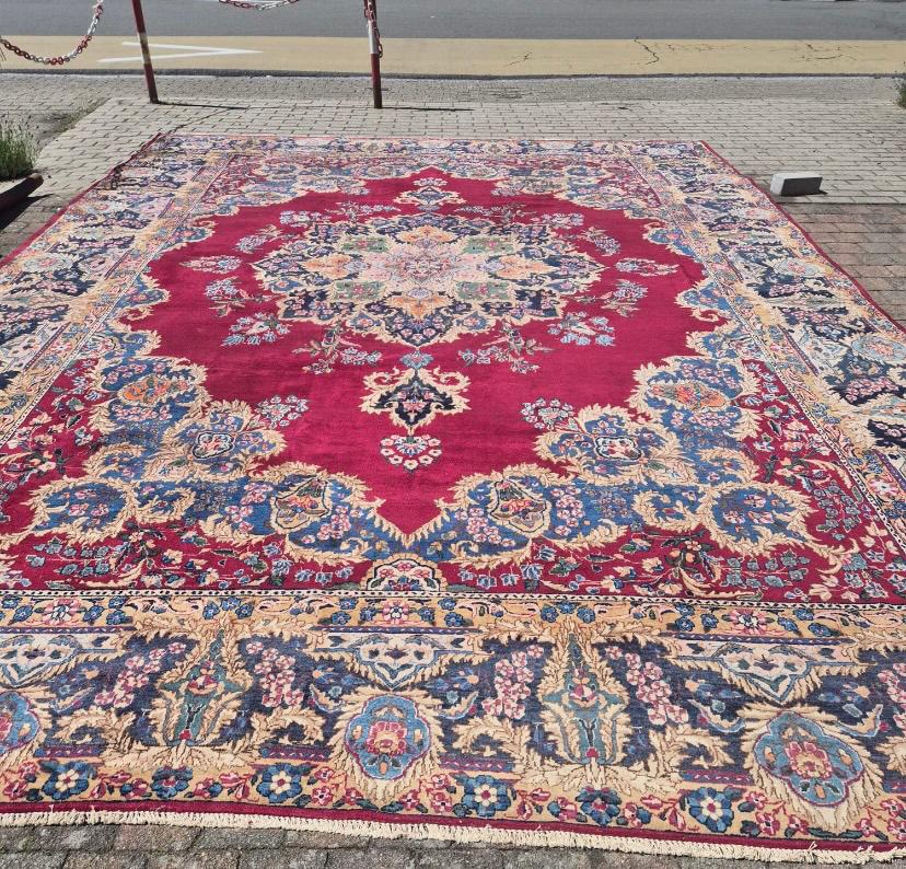 Superbe KERMÁN IRANIEN 120 ans DIM 4,96 x 3,44m, Enlèvement, Utilisé
