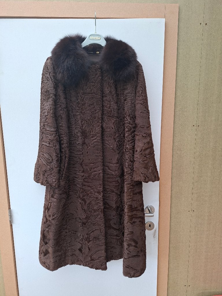 manteau vintage années 1930 astrakan, Enlèvement ou Envoi, Porté, Taille 36 (S), Brun