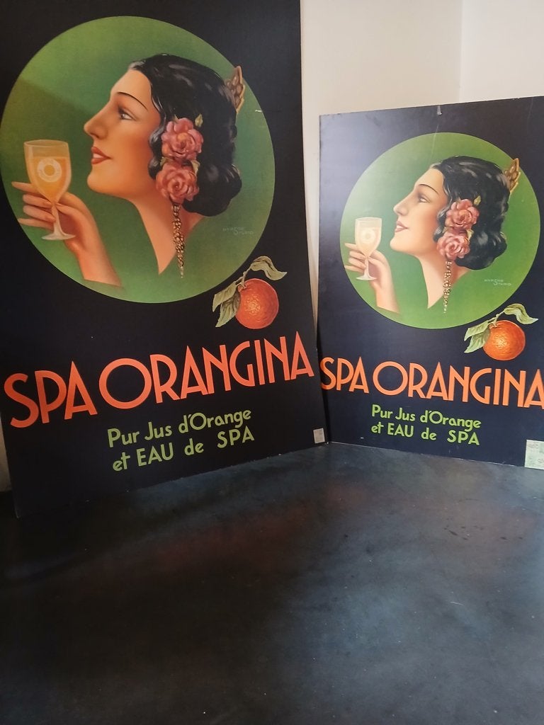 Spa orangina, Verzamelen, Ophalen of Verzenden, Zo goed als nieuw, Reclamebord