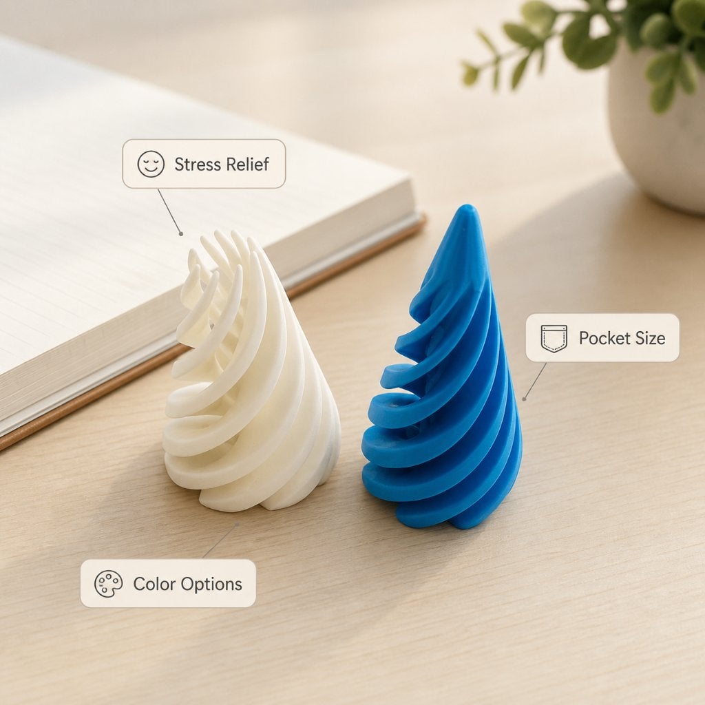 Vortex fidget kegel - antistress speelgoed - 3D geprint, Hobby & Loisirs créatifs, Sport cérébral & Puzzles, Envoi, Moins de 500 pièces