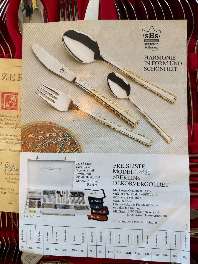 Koffer met bestek, Ophalen, Zo goed als nieuw, Inox of Chroom, Bestekset