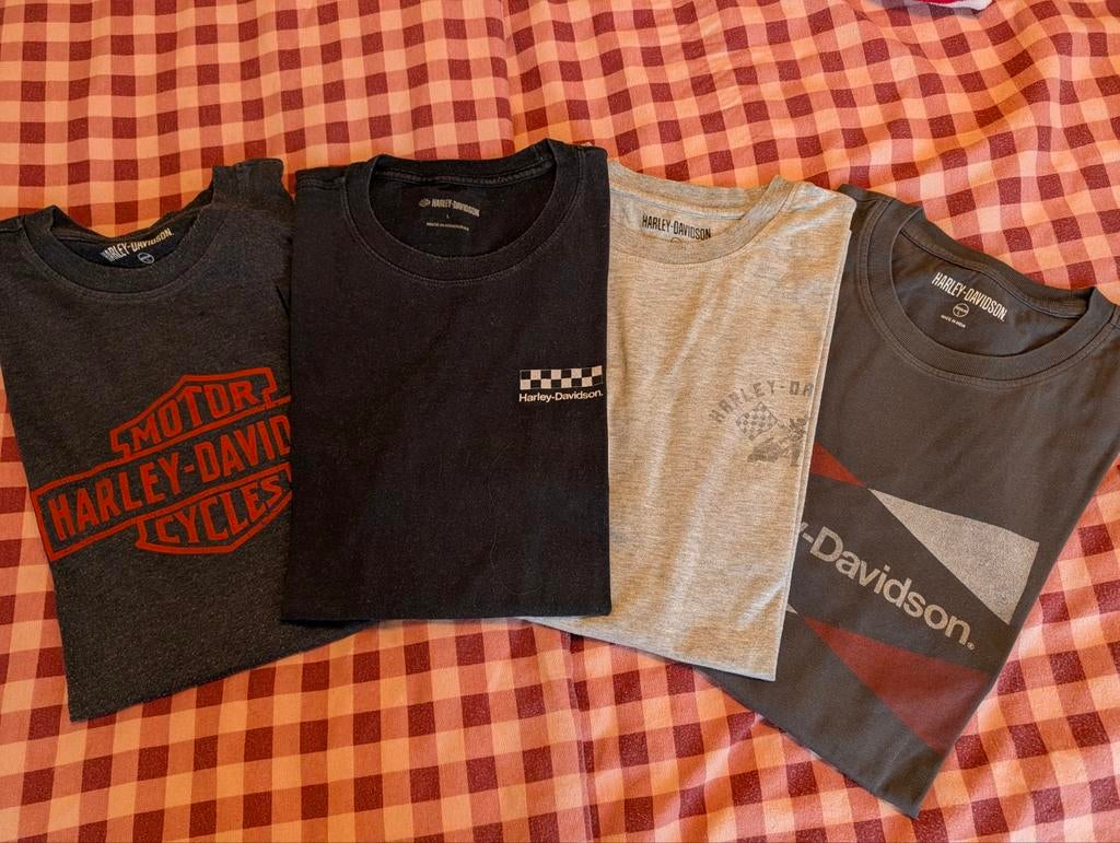 Harley Davidson t-shirt vier stuks, Ophalen of Verzenden, Maat 52/54 (L)