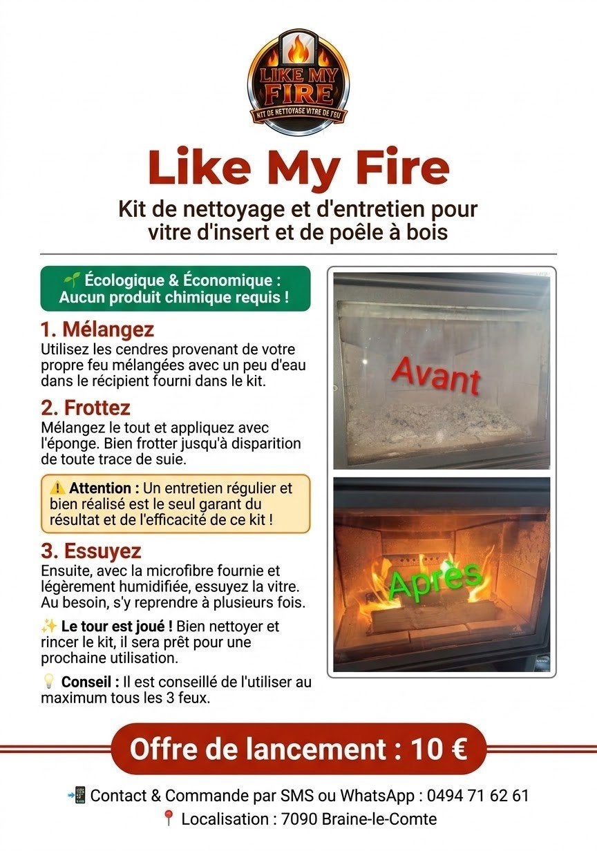 Kit de nettoyage pour vitre de feu, Enlèvement ou Envoi, Neuf, Autres types