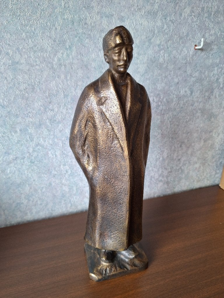 statue de bronze "Prisonnier de guerre 1940/45" (NOEL L.), Ophalen, Brons, Beeld, Goud