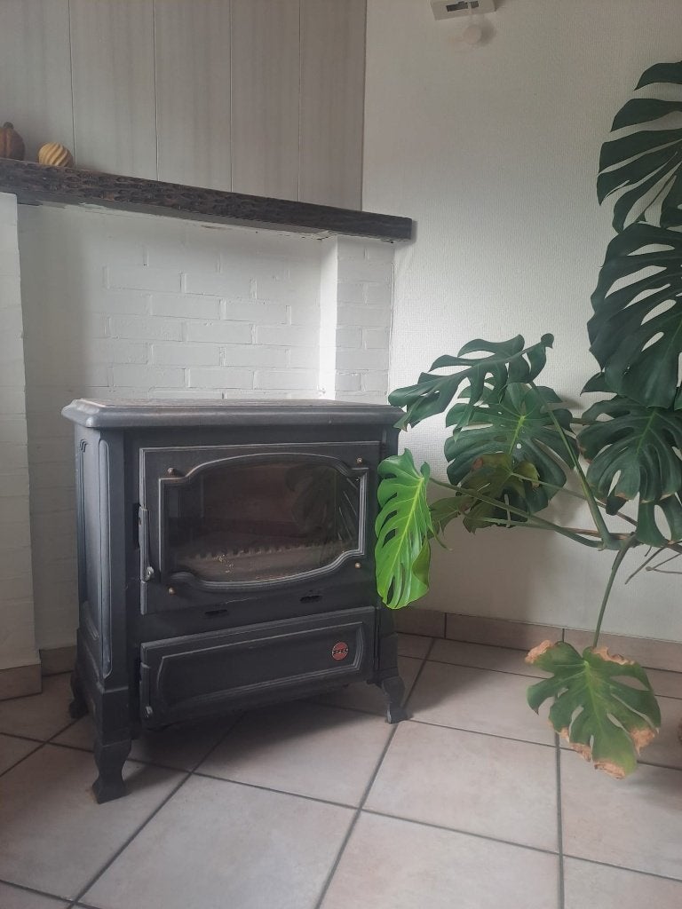 Efel houtkachel, Huis en Inrichting, Ophalen, Gebruikt, Houtkachel, Vrijstaand