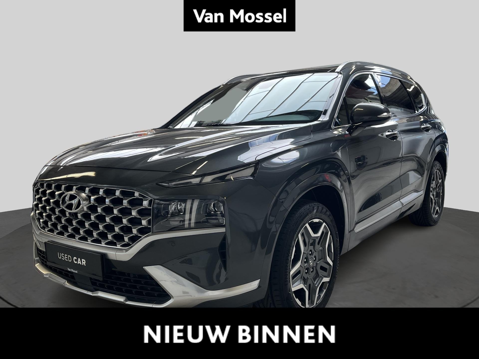 Hyundai Santa Fe 1.6 T-GDi Hybrid 4x4 Shine Aut., Auto's, Automaat, Gebruikt, 230 pk, 4 cilinders