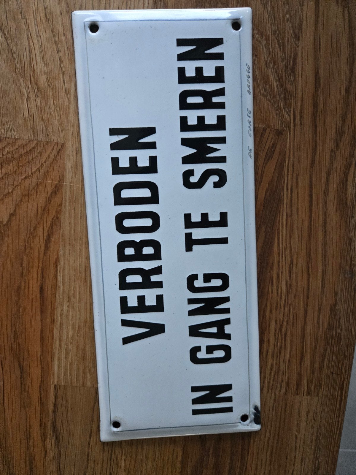 emaille  bord, Ophalen of Verzenden
