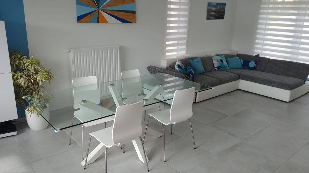 table à manger en verre, Ophalen, Gebruikt, Design, 50 tot 100 cm