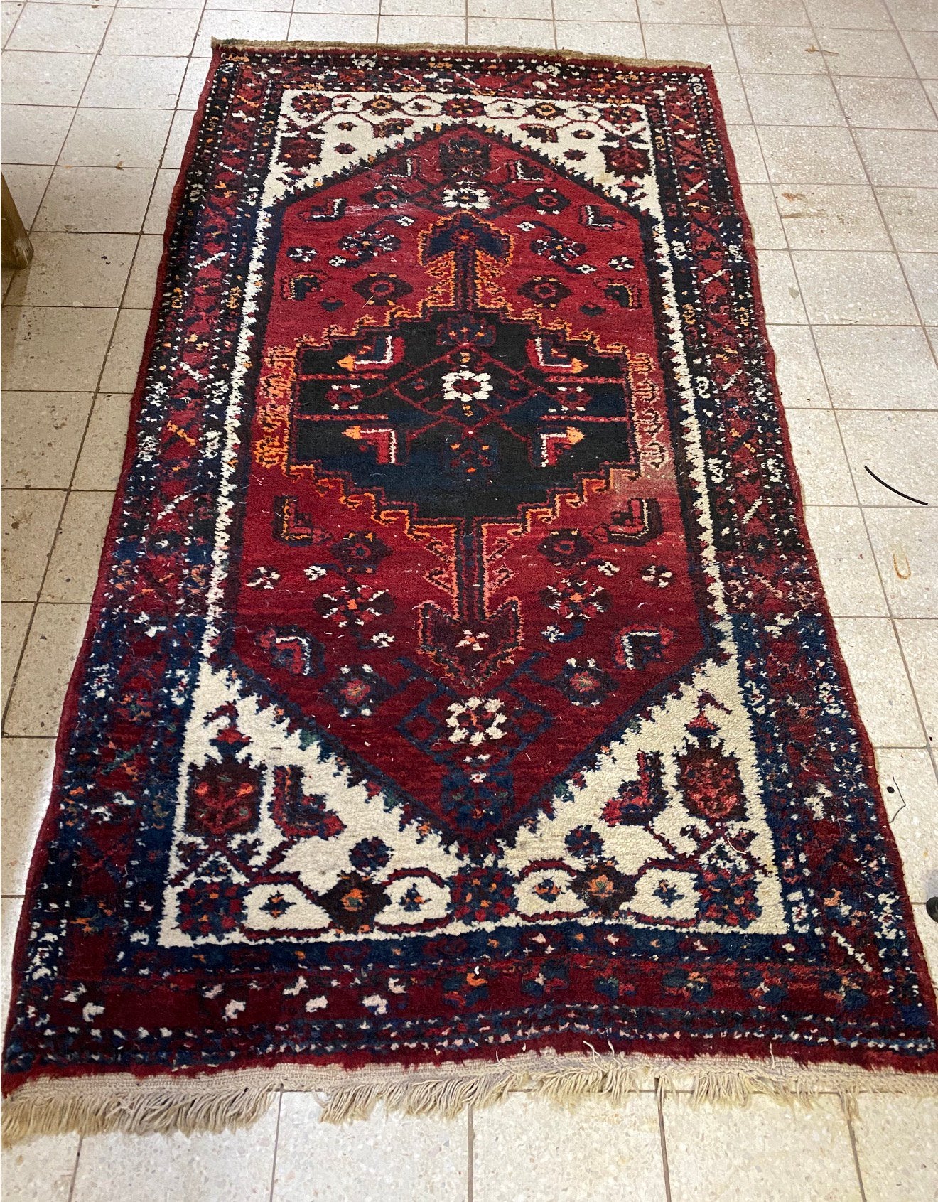 handgeknoopt Perzische tapijt van 1.10 x 2.00 m, Antiek en Kunst, Ophalen