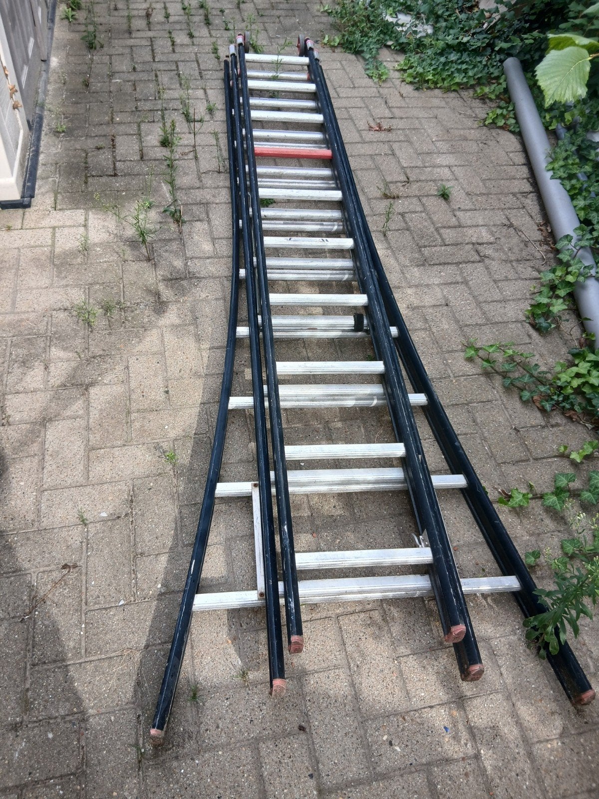 altrex schuifladder, Doe-het-zelf en Bouw, Ladders en Trappen, Ophalen, Gebruikt