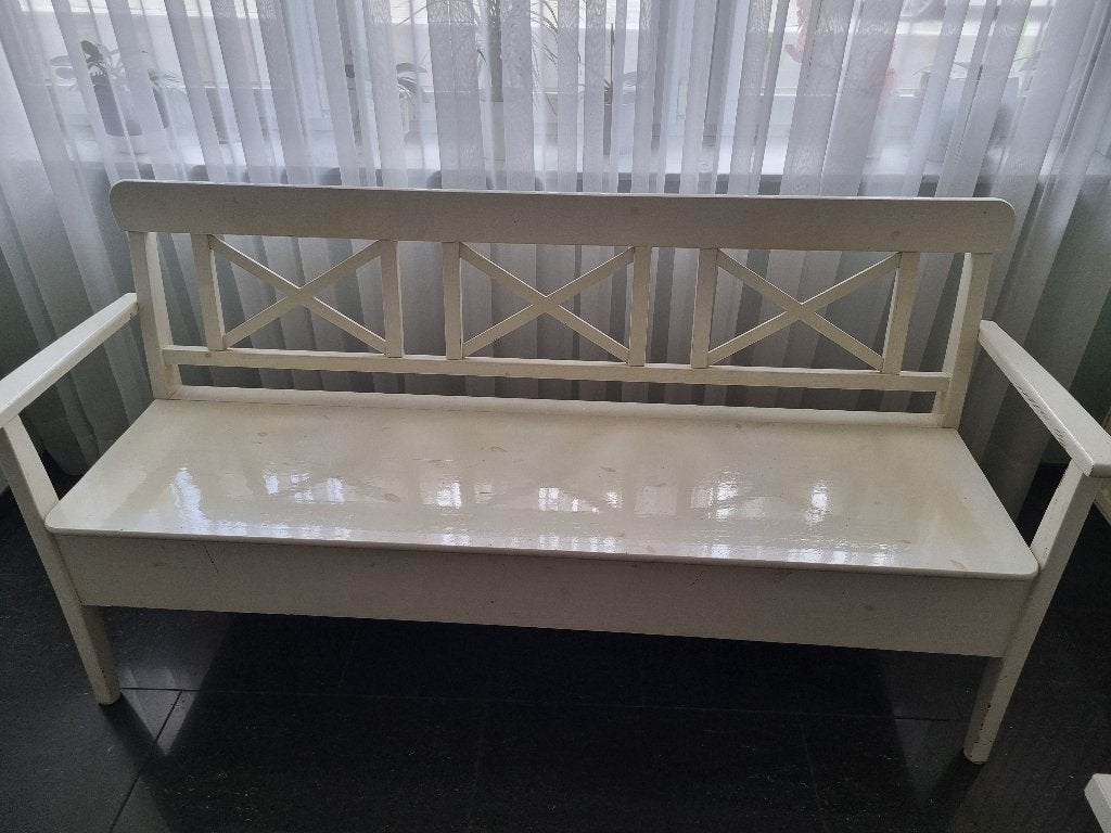 Houte bank met opbergruimte, Ophalen, Gebruikt, Minder dan 75 cm, 150 tot 200 cm