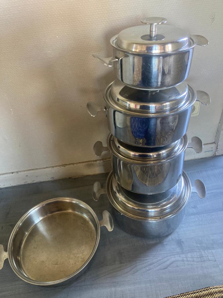 Vansthal potten, Huis en Inrichting, Keuken | Potten en Pannen, Ophalen, Zo goed als nieuw, Inox, Koekenpan of Braadpan