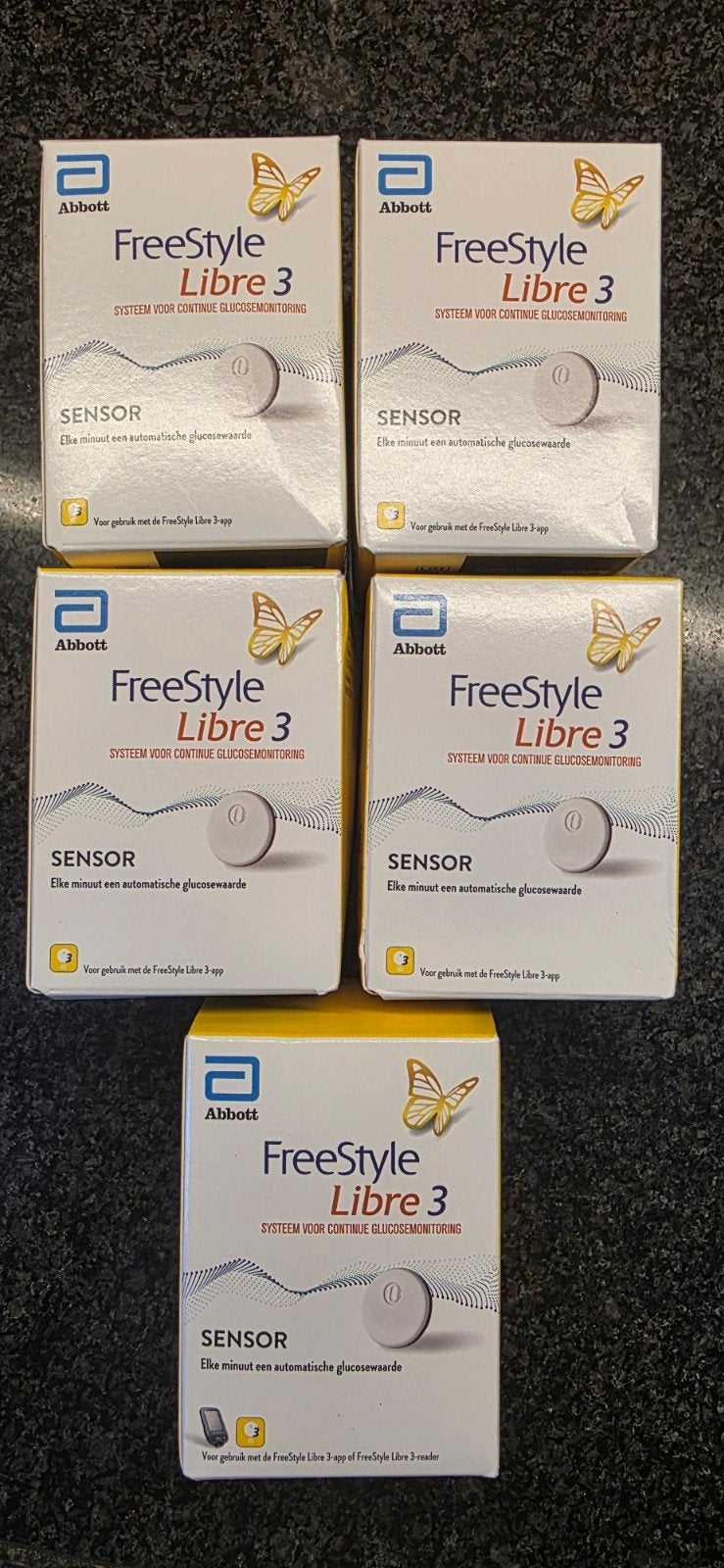 5x FreeStyle Libre 3 sensor, Diversen, Verpleegmiddelen, Ophalen of Verzenden, Nieuw