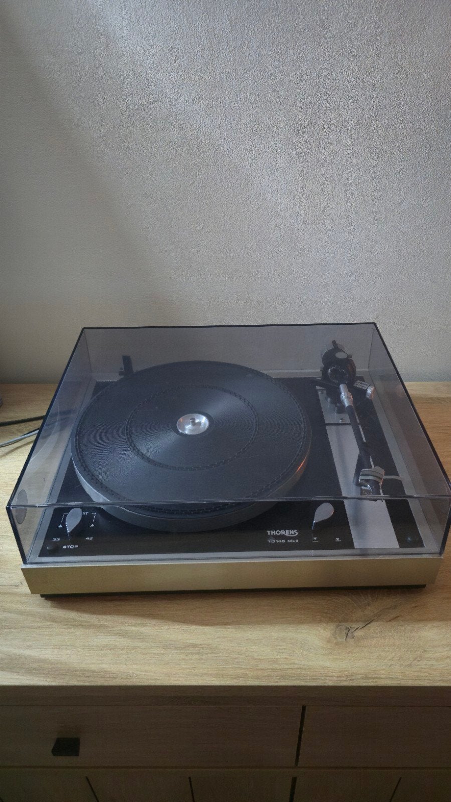 Thorens TD145 MK2 platenspeler uit 1976, Audio, Tv en Foto, Platenspelers, Platenspeler, Thorens, Automatisch, Ophalen