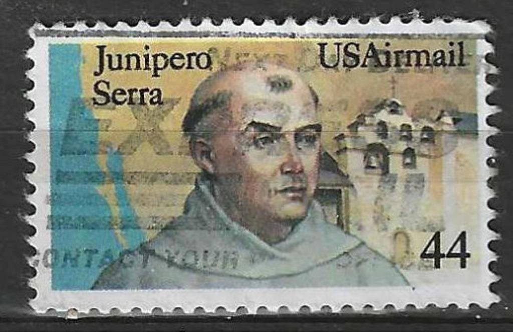USA 1985 - Yvert 110 PA - Pater Miguel Jose Serra (ST), Postzegels en Munten, Postzegels | Amerika, Gestempeld, Verzenden