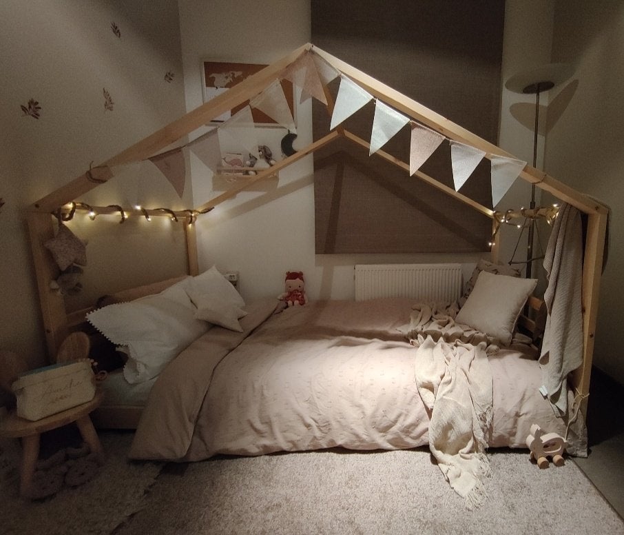 Kinderbed huisje, 85 tot 100 cm, Zo goed als nieuw, 180 cm of meer, Ophalen