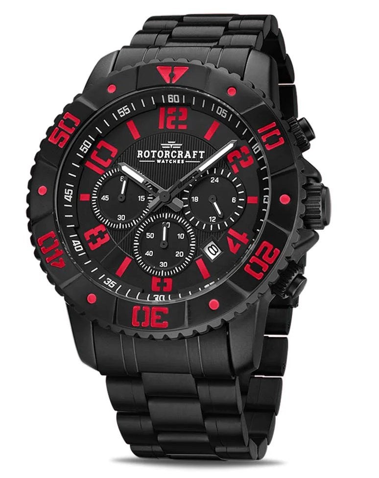 Rotorcraft Blade Sport RC3301 Nieuw! t.w.v € 429 ORIGINEEL, Bijoux, Sacs & Beauté, Enlèvement ou Envoi, Étanche, Neuf, Noir
