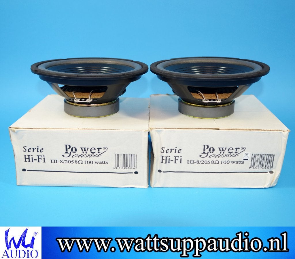 Power Sound Hi-fi HI-8/205 8 inch / 20 cm Speakers, Audio, Tv en Foto, Luidsprekerboxen, Overige merken, Gebruikt, Ophalen of Verzenden