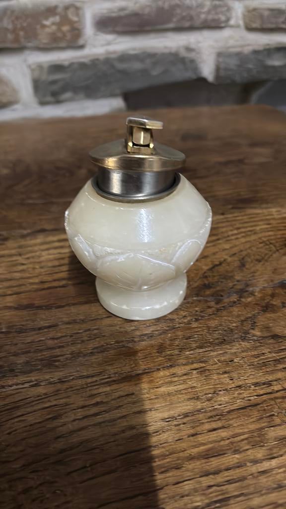 Briquet de table vintage en Onyx, Collections, Enlèvement ou Envoi, Utilisé, Briquet