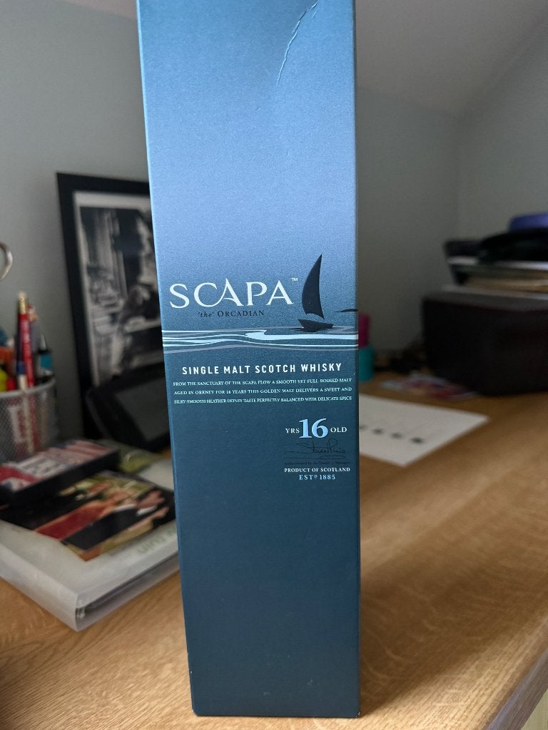 Whisky : Scapa 16 years, Overige gebieden, Overige typen, Nieuw, Ophalen of Verzenden