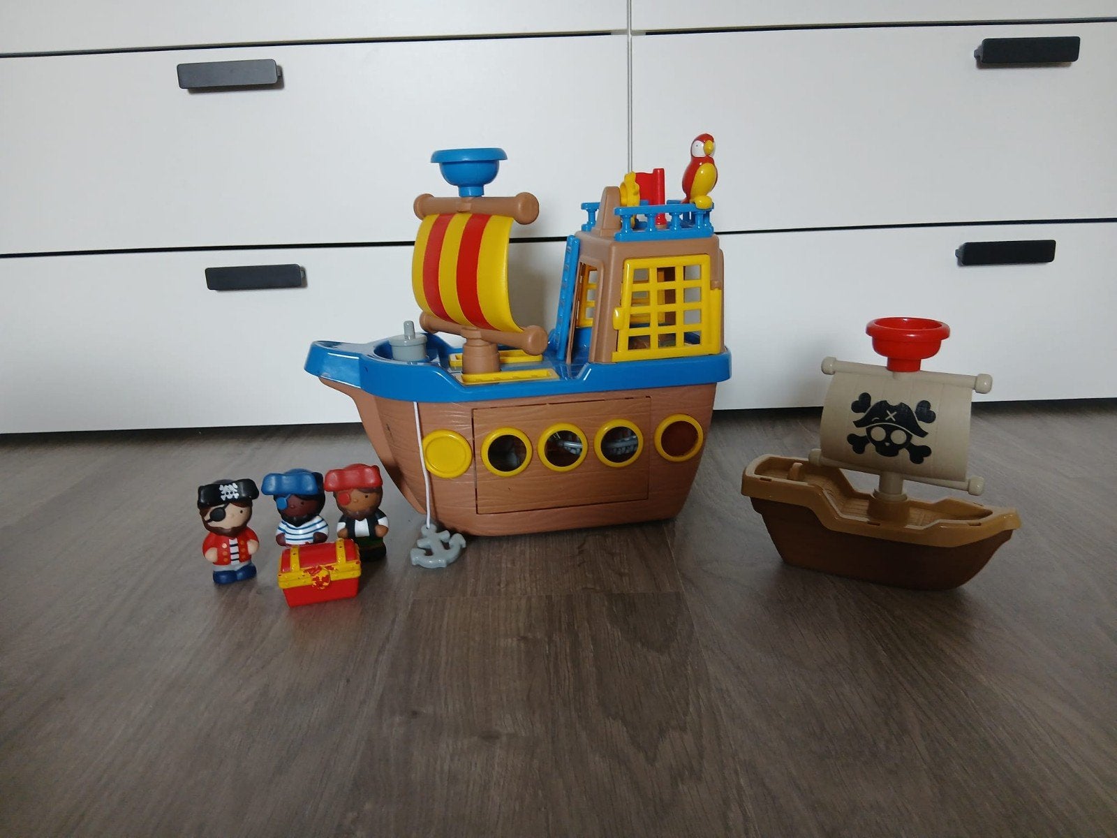 Piraten schip met licht en geluid, Ophalen, Gebruikt