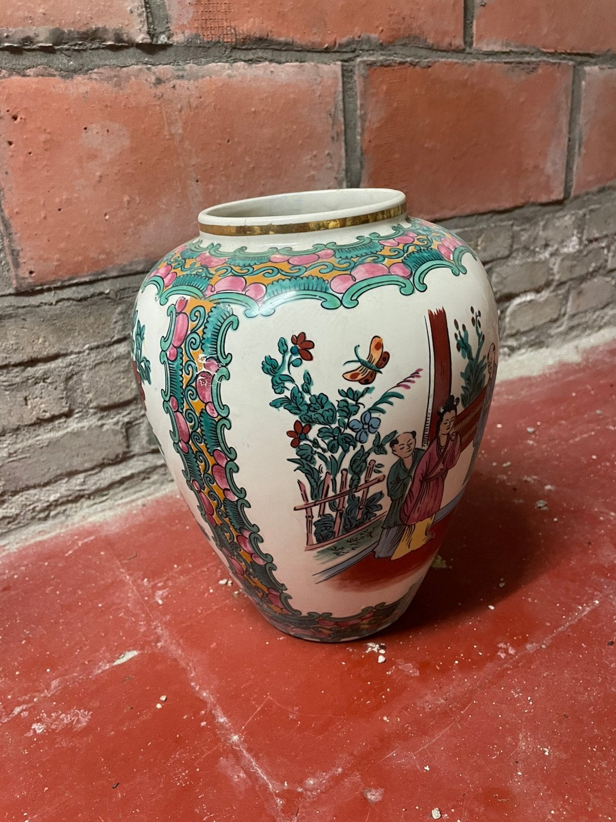 Vintage Chinese porseleinen vaas, Ophalen