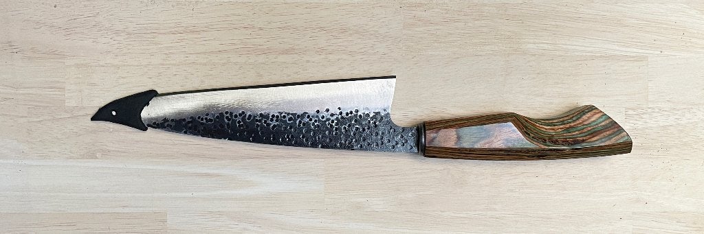 Chefsmes gyuto, Ophalen of Verzenden, Zo goed als nieuw, Overige materialen, Los bestek