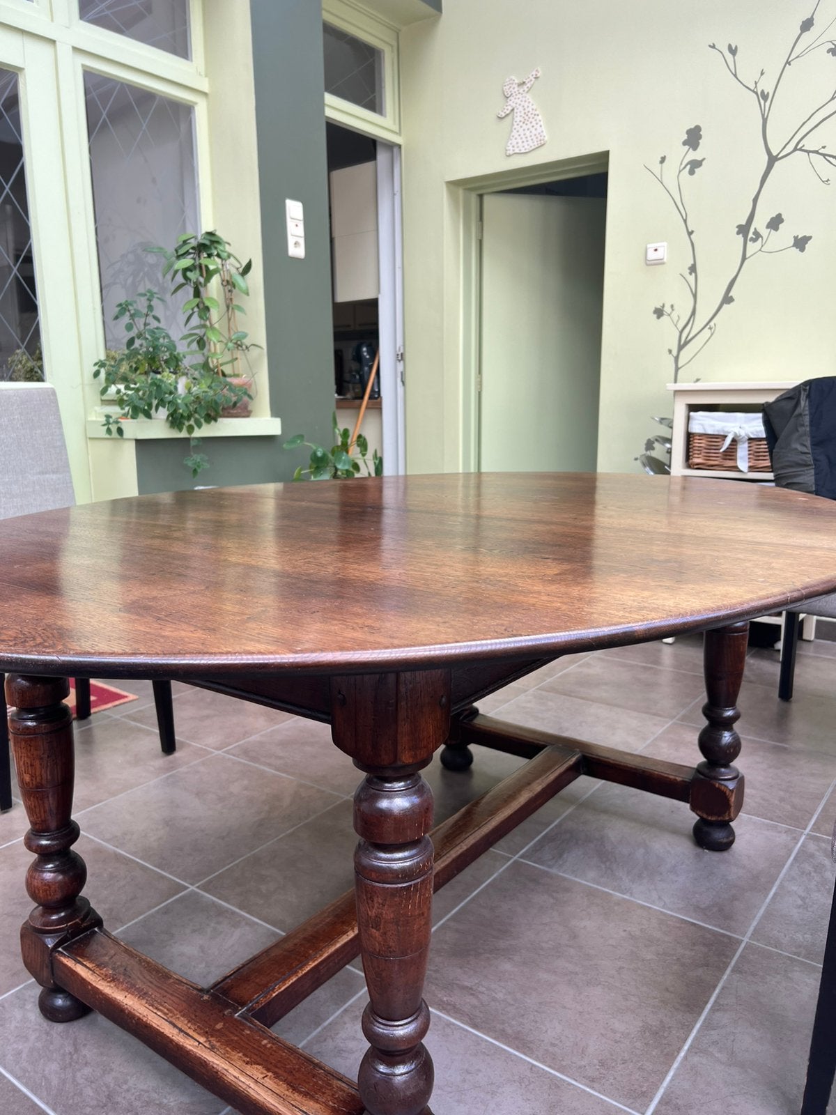 Table ovale en chêne, Antiquités & Art, Enlèvement