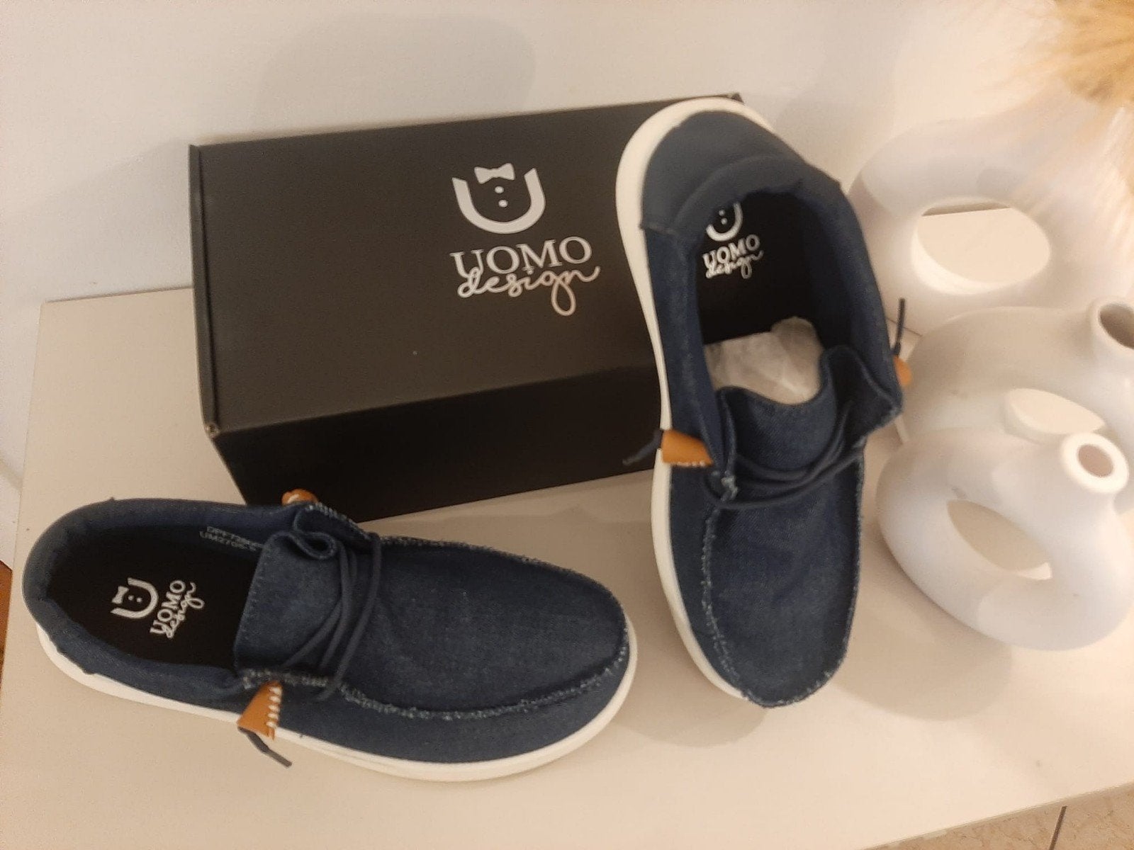 magnifique chaussures en toile denim style heydude taille 41, Neuf, Bleu, Envoi, Flâneurs