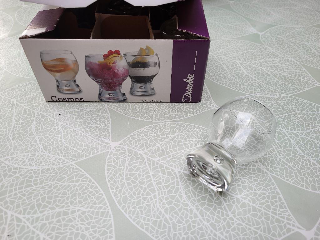 Merk Cosmos: 5 apero hapjes/tapas glaasjes (zie foto's), Huis en Inrichting, Glas of Glazen, Nieuw, Ophalen of Verzenden, Glas
