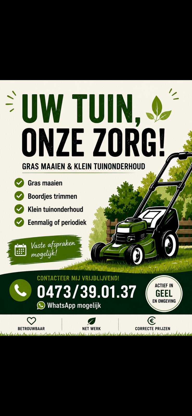 Gras maaien Geel en omgeving, Ophalen, Gras