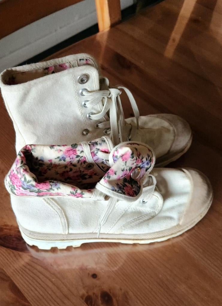 Bottines 37 Creeks toile beige, Beige, Comme neuf, Boots et Botinnes, Creeks