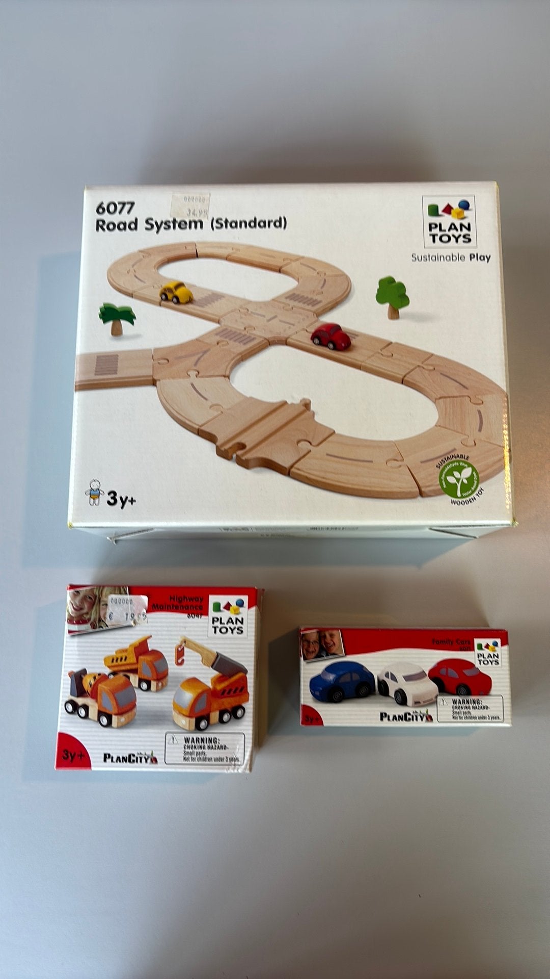 PlanToys, des rues en bois et des voitures en bois, Enlèvement, Neuf