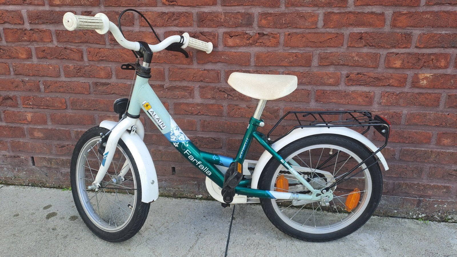 Fiets 16 inch, Fietsen en Brommers, Ophalen, Gebruikt, Velgrem, 16 inch