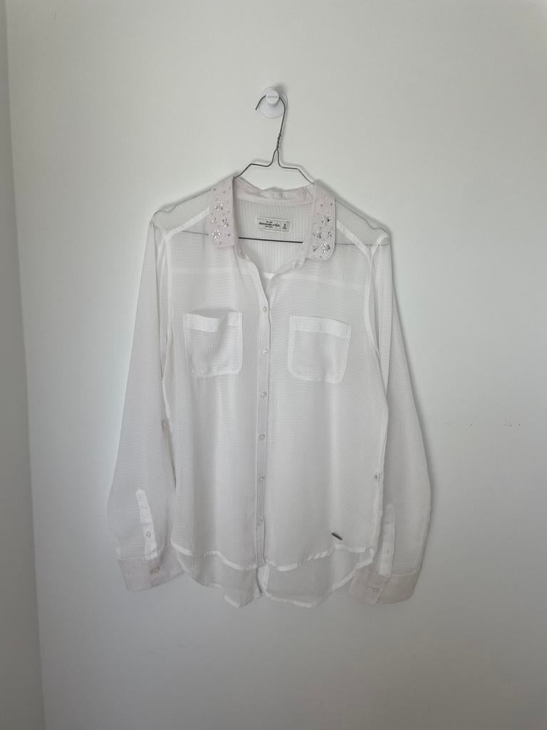 Chimie Abercrombie & Fitch M, Enlèvement ou Envoi, Comme neuf, Taille 38/40 (M), Blanc