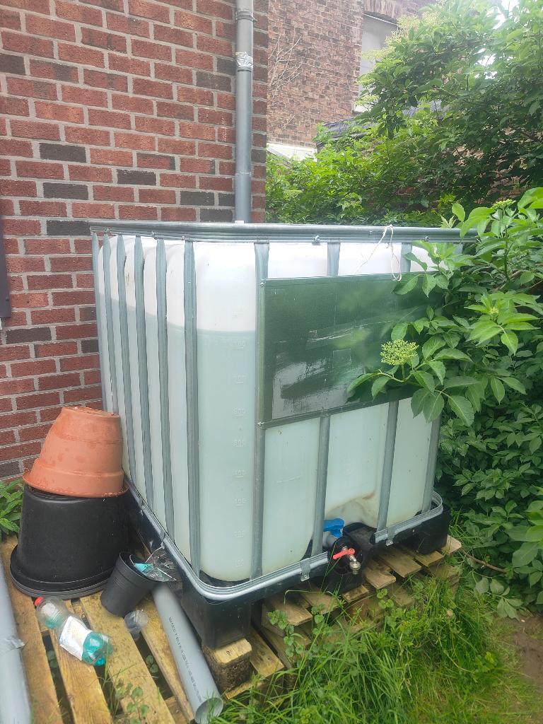 Cuve 1000l, Jardin & Terrasse, Barils de pluie, Enlèvement, Comme neuf