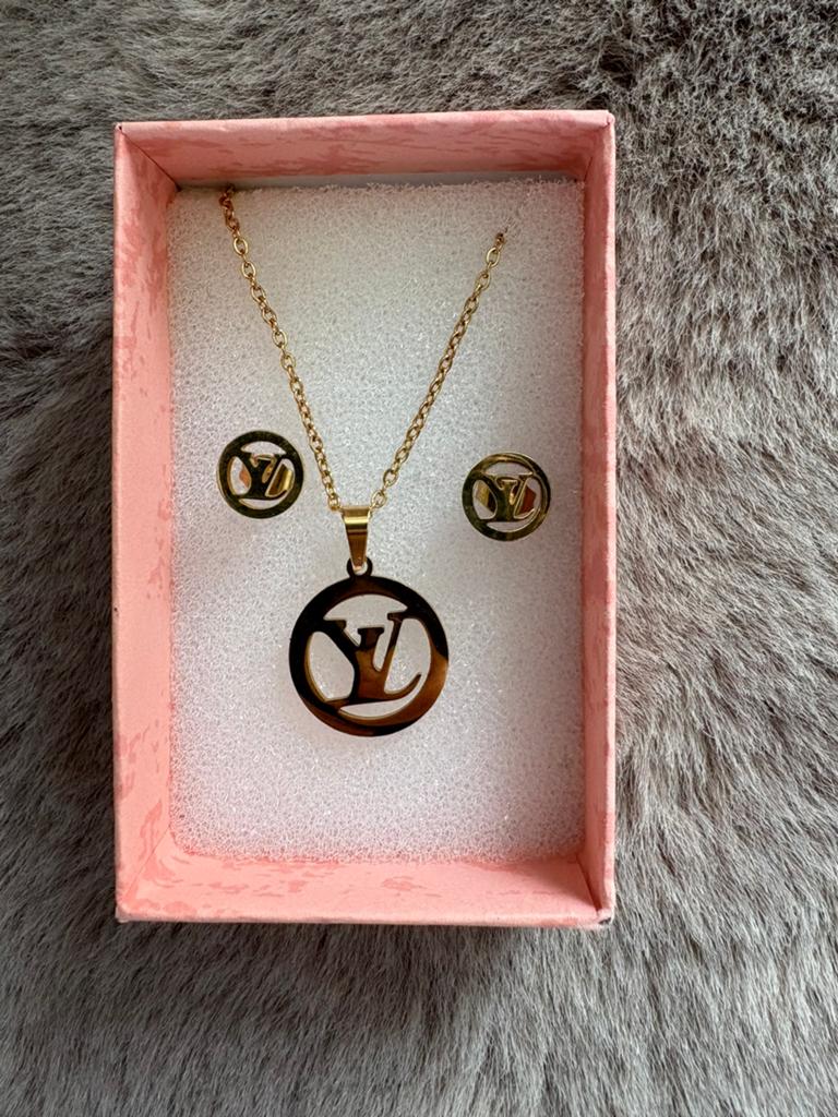Louis Vuitton ketting en oorbellen, Ophalen of Verzenden, Zo goed als nieuw