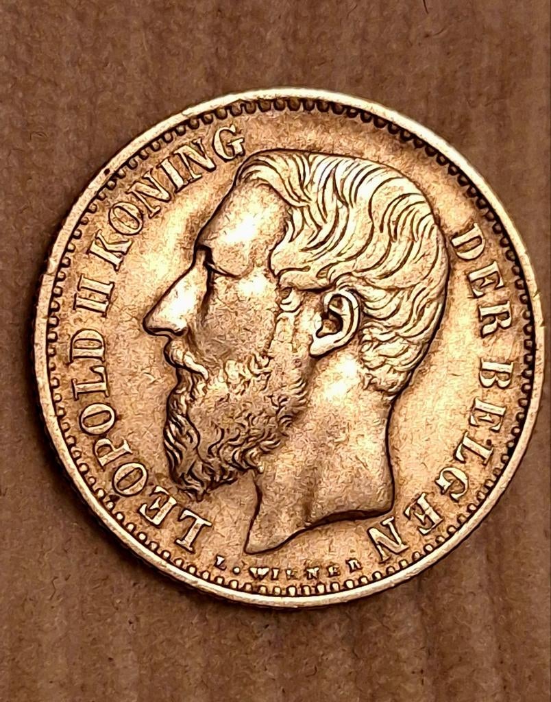 Zilveren 1 Frank 1887 (Leopold II) – Nette kwaliteit, Postzegels en Munten, Munten | België, Verzenden, Zilver, Zilver