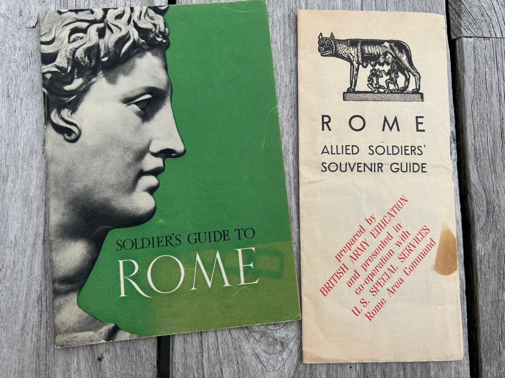Guides de Rome pour GI US WW2, souvenir de l'Italie, Enlèvement ou Envoi