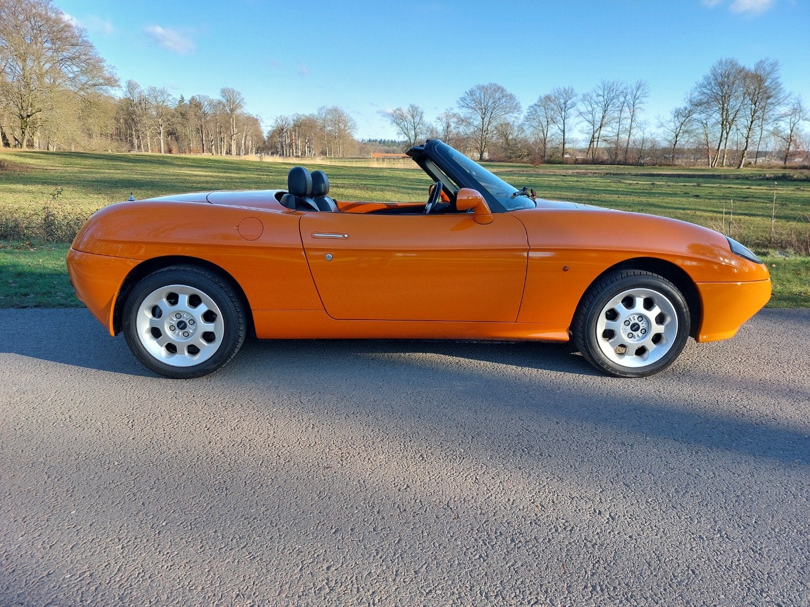 Fiat Barchetta Arancio 507  Oldtimer 1996, Auto's, Voorwielaandrijving, Zwart, 1749 cc, Leder