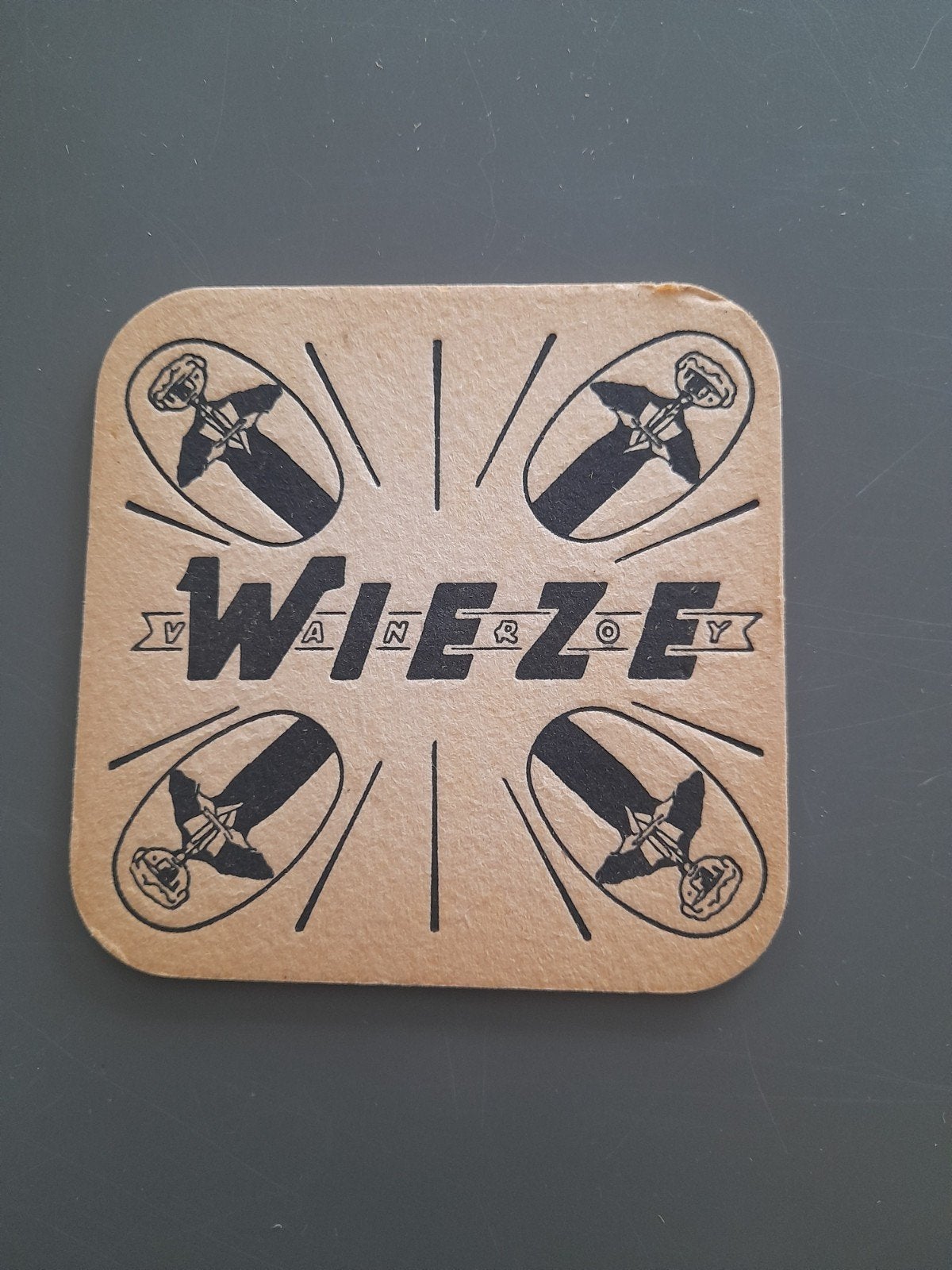 Bierviltje brouwerij wieze van roy kleur zwart, Ophalen of Verzenden