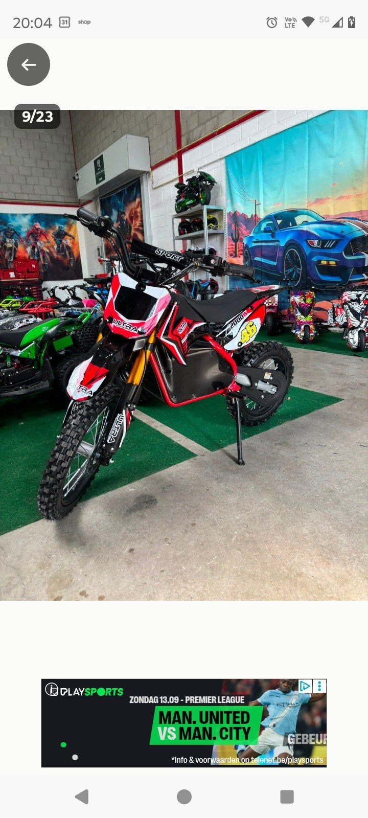 E pitbike crosser Ultra 1500w 60v, Enlèvement, Comme neuf, Autres marques
