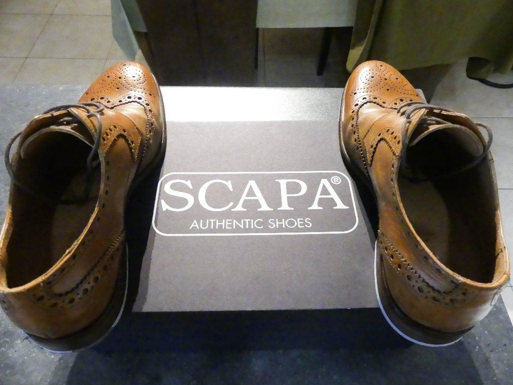 Heren schoenen van Scapa, Bruin, Ophalen of Verzenden, Zo goed als nieuw, Veterschoenen