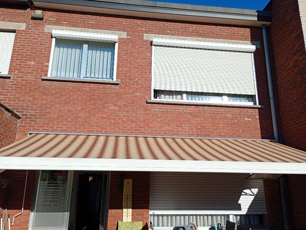 GRATIS zonneluifel 5.25 X 2.10 meter, Tuin en Terras, Zonneschermen, 150 tot 300 cm, Ophalen, Gebruikt, 450 cm of meer