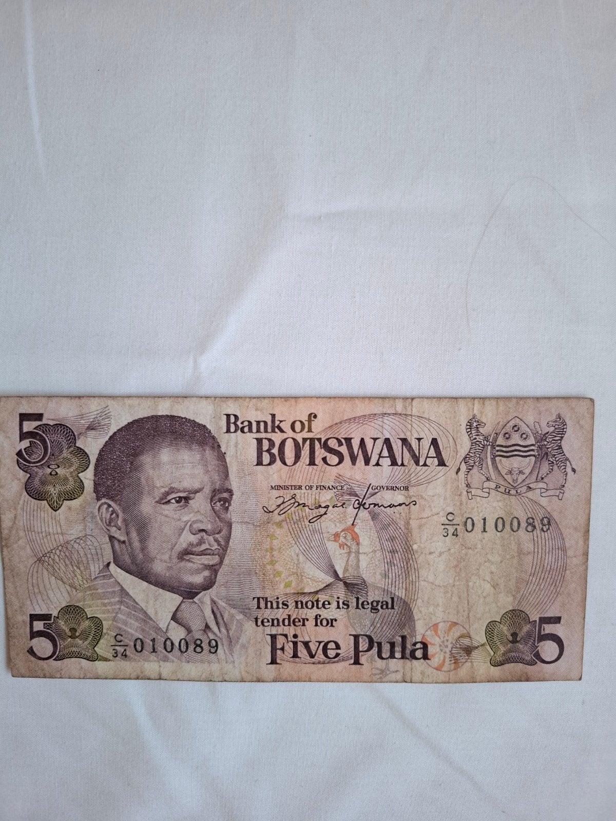 Botswana 5 pula, Timbres & Monnaies, Enlèvement ou Envoi, Autres pays, Billets en vrac