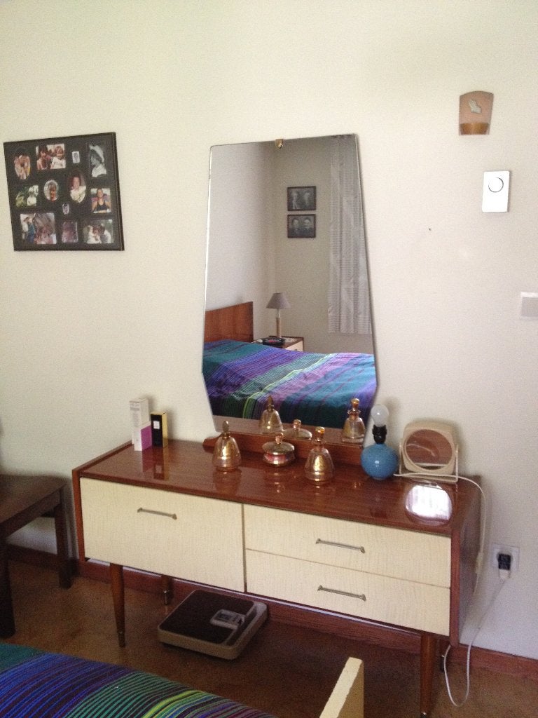 Vintage spiegelkast en 2 nachtkastjes, Huis en Inrichting, Ophalen