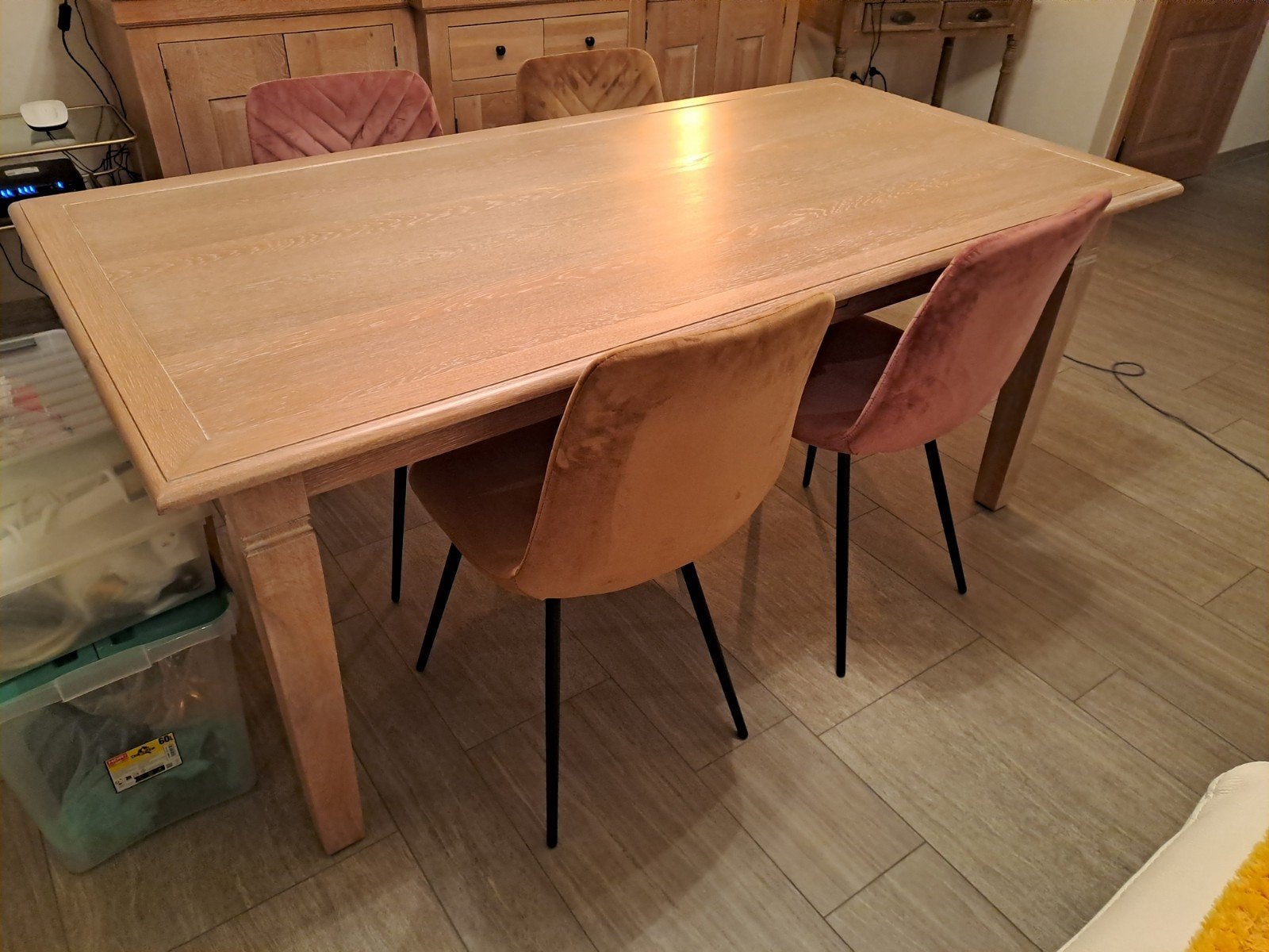 Tafel eiken ceruse, Huis en Inrichting, Ophalen