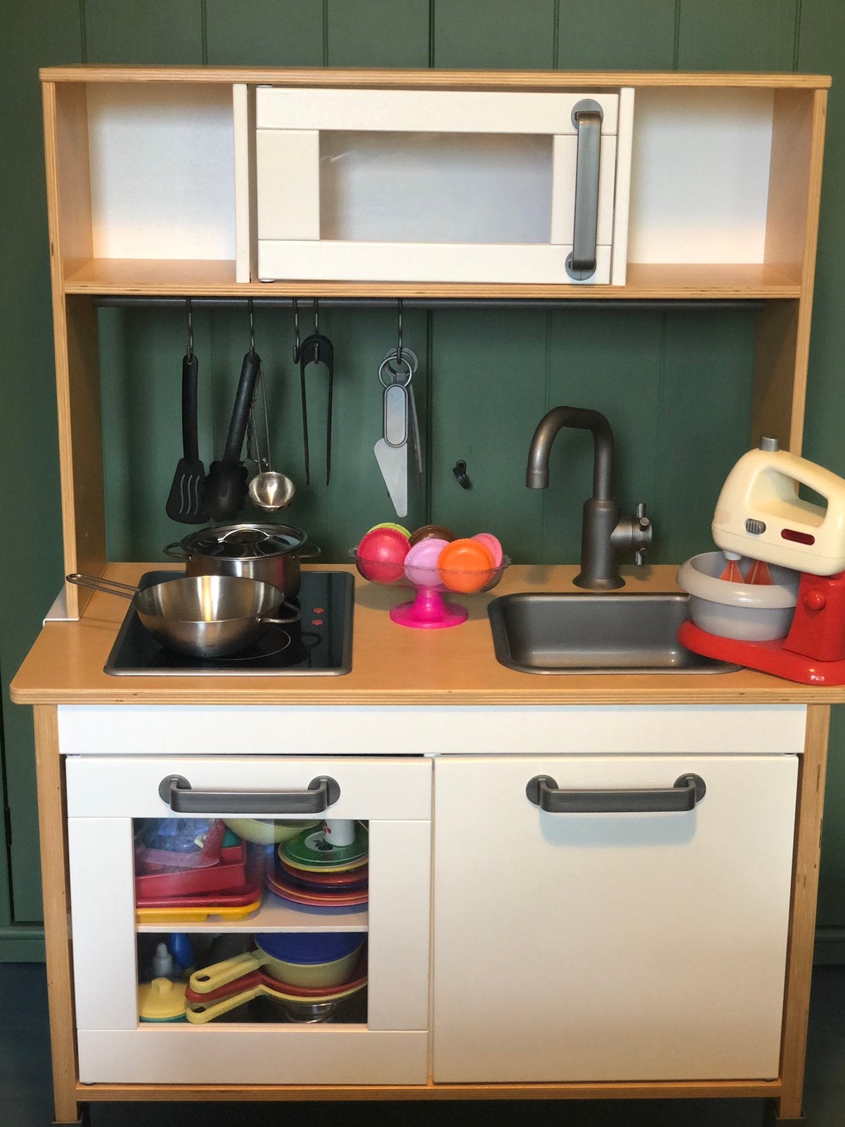 Speelgoedkeuken met toebehoren, Kinderen en Baby's, Ophalen, Zo goed als nieuw, Hout, Speelkeuken